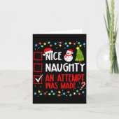 Christmas Checklist Naughty Nice An Attempt Was Ma Kaart (Voorkant)