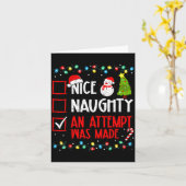 Christmas Checklist Naughty Nice An Attempt Was Ma Kaart (Gele Bloem)