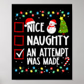 Christmas Checklist Naughty Nice An Attempt Was Ma Poster (Voorkant)