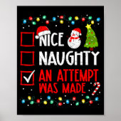 Christmas Checklist Naughty Nice An Attempt Was Ma Poster (Voorkant)