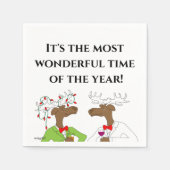 Christmas Cheer 2 Moose servetten (Voorkant)