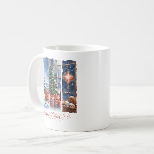 Christmas Cheer Coffee or Cocoa Mug Koffiemok (Voorkant links)