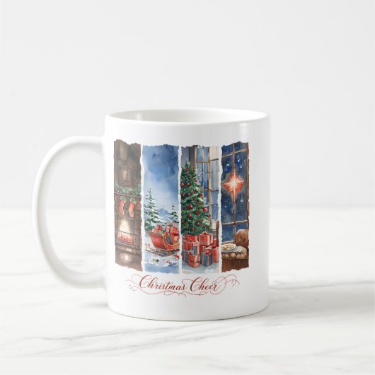 Christmas Cheer Coffee or Cocoa Mug Koffiemok (Links)