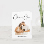 Christmas Cheer Custom Foto Vakantie Kaart (Voorkant)