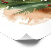 Christmas Cheer Deer Waterverf Digitale Kunst Perfect Poster (Hoek)