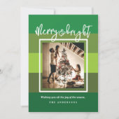 Christmas Cheer Gree Merry en Bright Holiday Kaart (Voorkant)