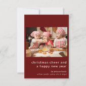 Christmas Cheer Happy New Year Holiday Kaart (Voorkant)