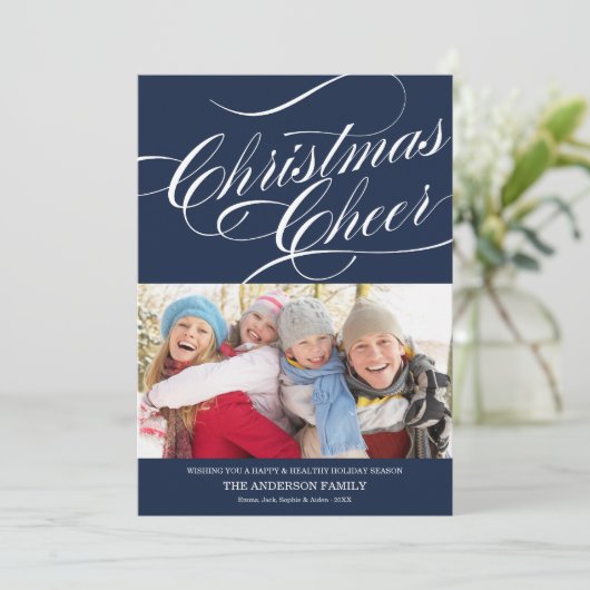 CHRISTMAS CHEER | HOLIDAIRE FOTOKAART FEESTDAGENKAART (Staand voorkant)