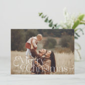 Christmas Cheer Holiday Kaart Wit (Staand voorkant)