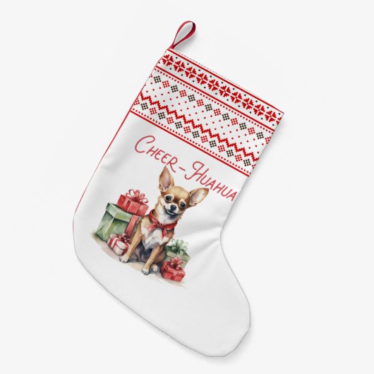 Christmas Cheer-Huahua Kleine Kerstsok (Voorkant (Hangend))