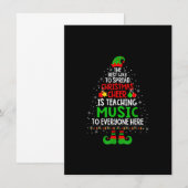 Christmas Cheer Is Teaching Music Santa Elf Teache Kaart (Voorkant / Achterkant)