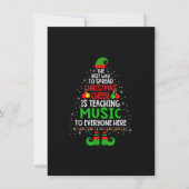 Christmas Cheer Is Teaching Music Santa Elf Teache Kaart (Voorkant)