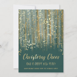Christmas Cheer Painted Brush Strokes en Confetti Feestdagenkaart