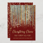 Christmas Cheer Painted Brush Strokes en Confetti Feestdagenkaart (Voorkant / Achterkant)