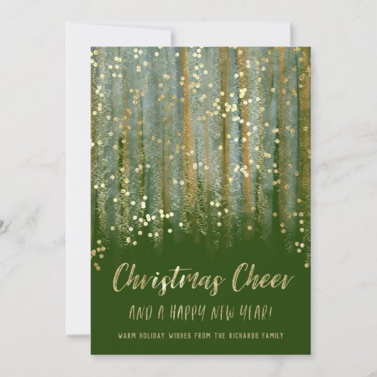 Christmas Cheer Painted Brush Strokes en Confetti Feestdagenkaart (Voorkant)