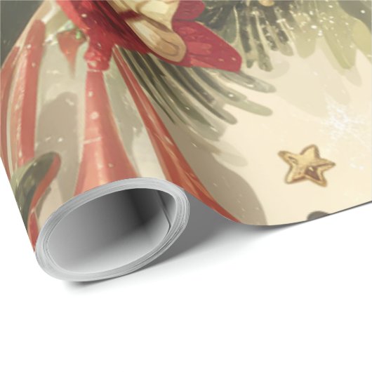 Christmas  Cheer Pattern Cadeaupapier (Rol Hoek)