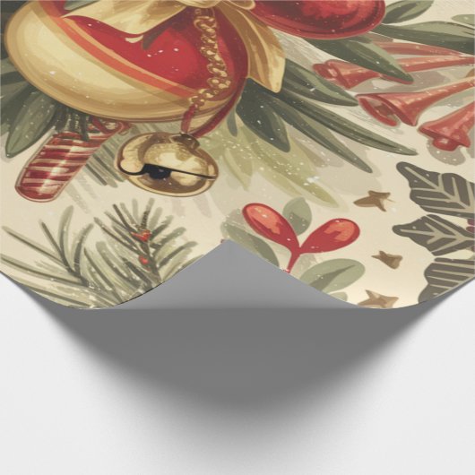 Christmas Cheer Pattern Cadeaupapier (Hoek)