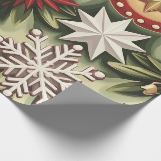 Christmas  Cheer Pattern Cadeaupapier (Hoek)