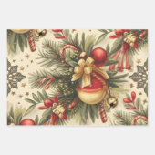 Christmas  Cheer Pattern Inpakpapier Vel (Voorkant 3)