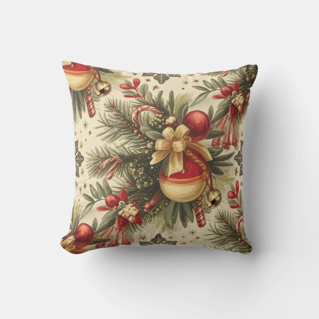 Christmas  Cheer Pattern Kussen (Voorkant)