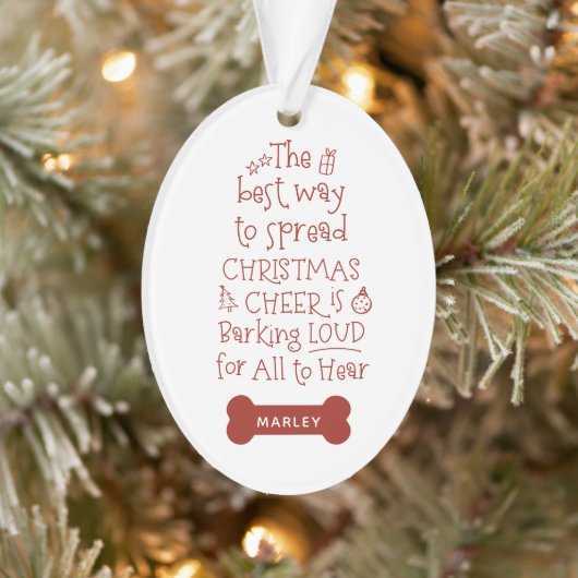 Christmas Cheer Pet Ornament (Boom)