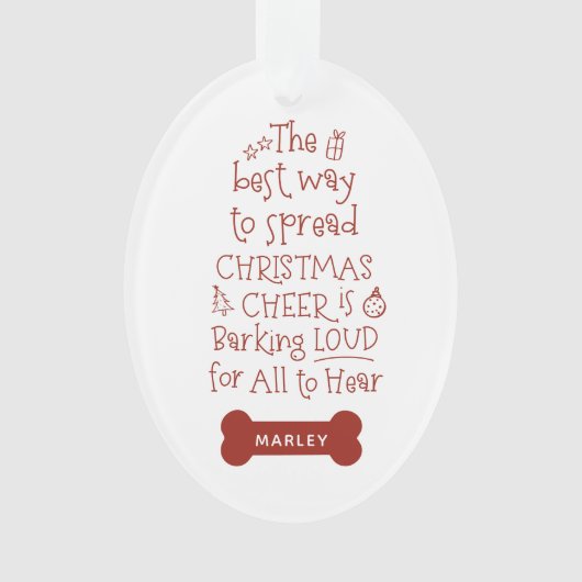Christmas Cheer Pet Ornament (voorkant)