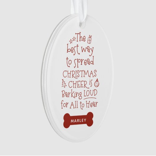 Christmas Cheer Pet Ornament (voorkant)