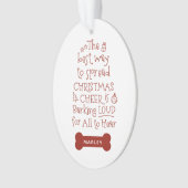 Christmas Cheer Pet Ornament (voorkant)