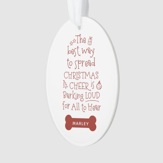 Christmas Cheer Pet Ornament (voorkant)