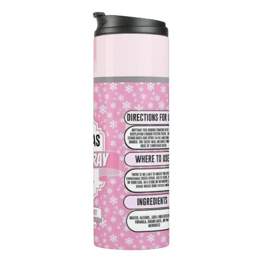 Christmas Cheer Spray - Roze Thermosbeker (Geroteerd rechts)