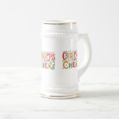 Christmas Cheer Stein - 22 oz van Feestelijke Verr Bierpul (Voorkant rechts)