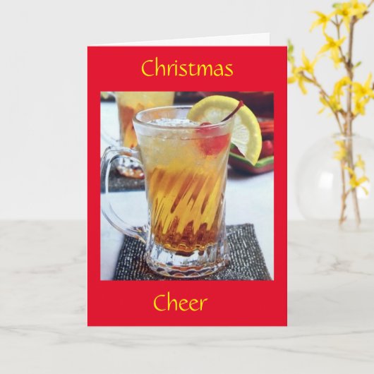 ****CHRISTMAS CHEER*** WIST TE CHRISTMAS KAART (Gele Bloem)