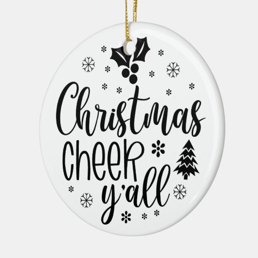 Christmas Cheer y'all Keramisch Ornament (Links)