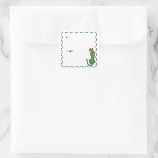 Christmas Cheetah Gift Sticker (Tas)