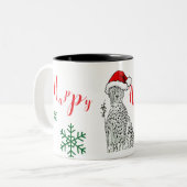 Christmas Cheetah Mug Cup Tweekleurige Koffiemok (Voorkant links)