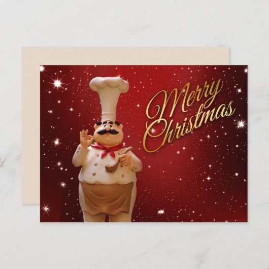 Christmas Chef briefkaart (Voorkant / Achterkant)