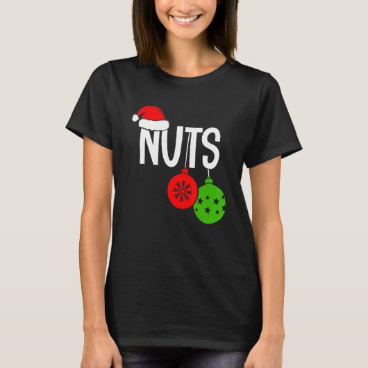 Christmas Chest Nuts Christmas Couple Mr and Mrs L T-shirt (Voorkant)