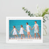 Christmas Chic Simple Typography Photo Family (Staand voorkant)