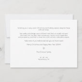 Christmas Chic Simple Typography Photo Family (Achterkant)