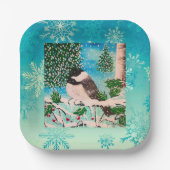 Christmas Chickadee Chatter Bord (Voorkant)