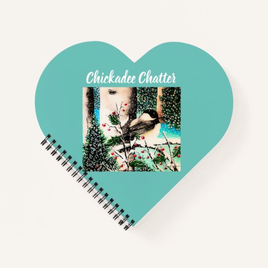 Christmas Chickadee Chatter Notitieblok Notitieboek (Voorkant)