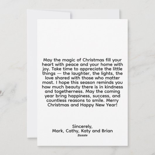 Christmas Chicken Flat Holiday Card Feestdagenkaart (Achterkant)