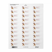 Christmas Chicken Retour Adreslabels Etiket (Full Sheet)