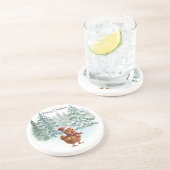 Christmas Chicken Sandstone Coaster Zandsteen Onderzetter (Zijkant)