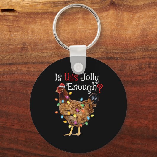 Christmas Chicken Shirt Women Men Kids Funny Santa Sleutelhanger (Voorkant)