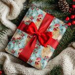 Christmas Chicken Waterverf Cadeaupapier<br><div class="desc">Dit ontwerp kan op het gebied worden gepersonaliseerd dat door de foto en/of tekst te veranderen wordt verstrekt. Of het kan worden aangepast door te klikken deze Sjabloon personaliseert en dan de klik te kiezen om verdere optie aan te passen en de kleur van de achtergrond te schrappen of te...</div>
