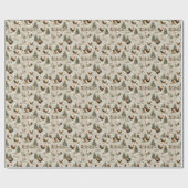 Christmas Chickens and Roosters Farmyard Winter  Cadeaupapier (Vlak)