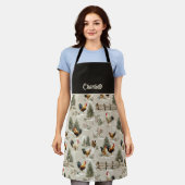 Christmas Chickens and Roosters Farmyard Winter Schort (Gedragen)