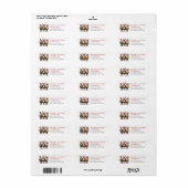 Christmas Chickens Retour Adreslabels Etiket (Full Sheet)