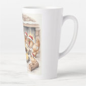 Christmas Chickens Roasting Chestnuts, Latte Mug Mok (Rechts)